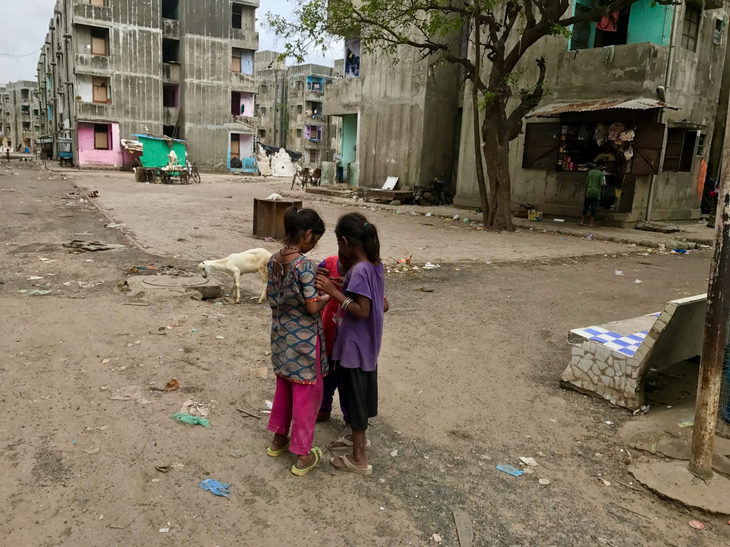 Children in the resettlement colony